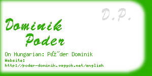 dominik poder business card